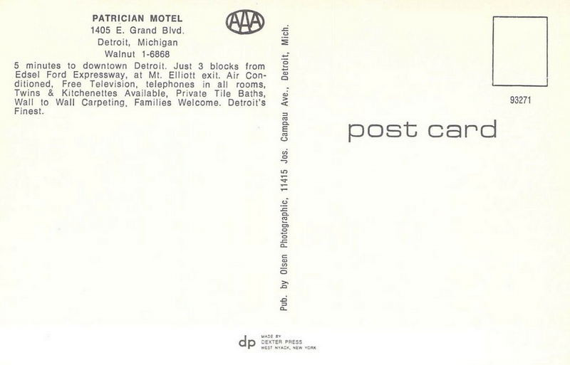 Patrician Motel - Old Postcard (newer photo)